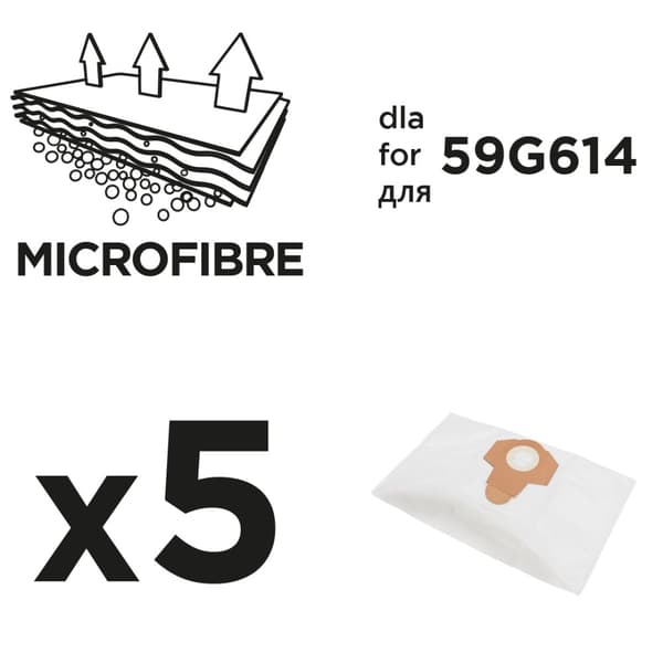 Støvsugerposer 59G614 5 stk