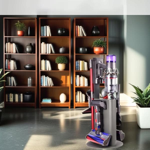 74 cm:n hiiliteräksinen jalusta Dyson-pölynimurille ja lisävarusteille V15 V12 V11 V10 V8 V7 V6