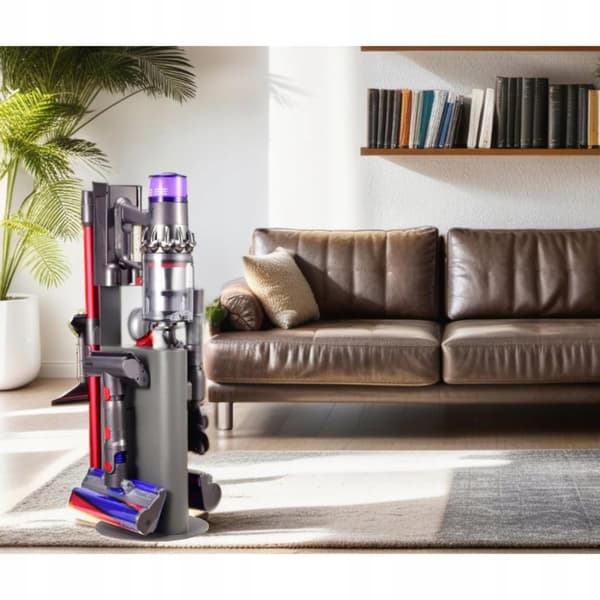 74 cm:n hiiliteräksinen jalusta Dyson-pölynimurille ja lisävarusteille V15 V12 V11 V10 V8 V7 V6
