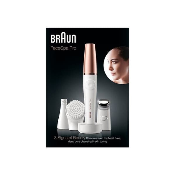 Braun FaceSpa Pro 911 Sladdlös ansiktsepilator vit-brons