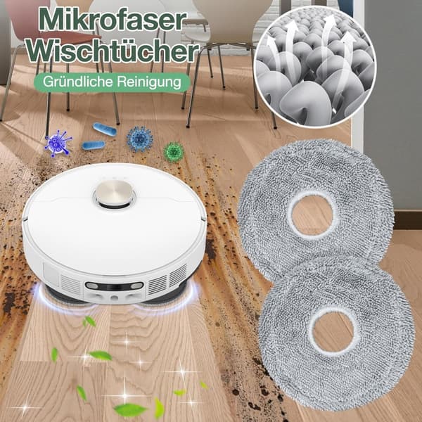 INF Utskiftingstilbehørssett for Dreame L10s Pro, 1 hovedbørste, 4 støvposer, 6 våtmoppeputer, 4 filtre, 6 sidebørster