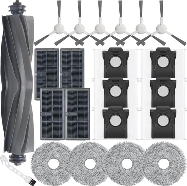 INF Dreame L10s Pro Ultra Heat tilbehørssæt, 1 hovedbørste, 4 vådservietter, 4 HEPA-filtre, 6 sidebørster