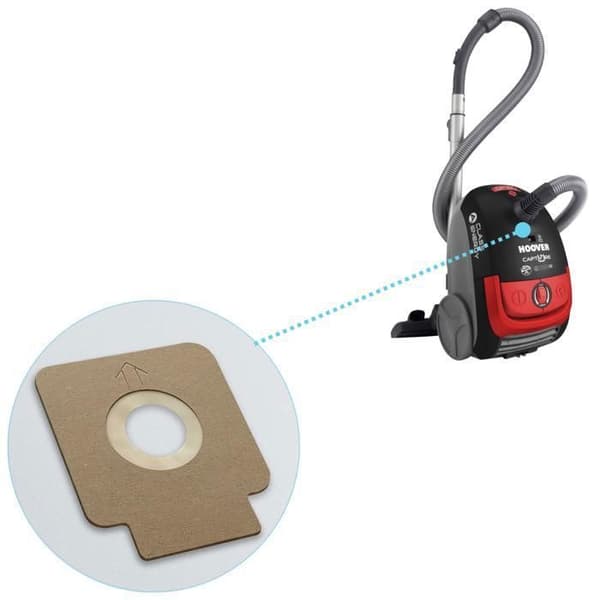Dammsugarpåse - Hoover - H63 - Paket med 10 - Kompatibel med flera modeller - Vit