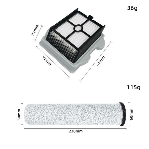 INF Roborock A10 WashVac -lisävarustepaketti - Harja ja suodatin