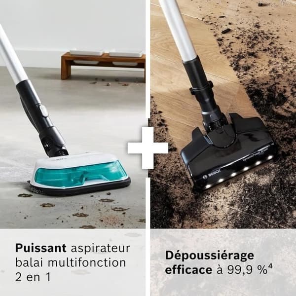 Batteridriven Dammsugare - Bosch - Unlimited 7 ProHygiène - Aqua Borste 2 i 1 - Flexibel - HEPA