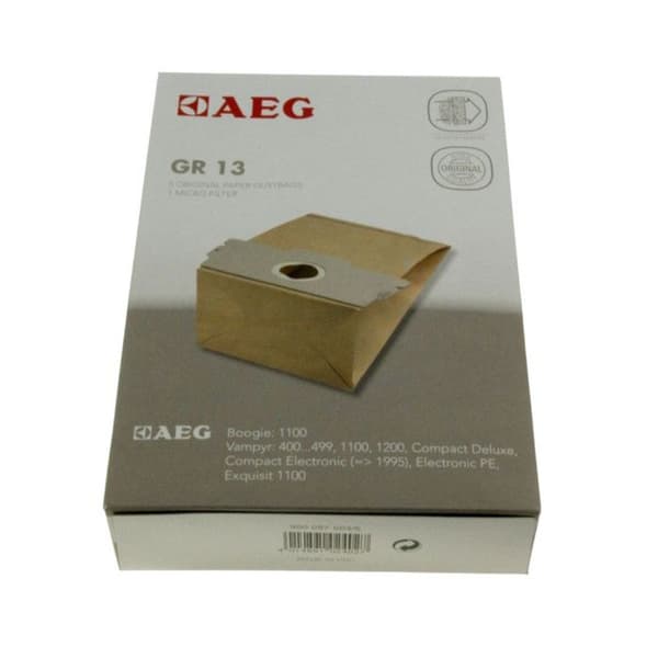 Påse med GR13 dammsugarpåsar för AEG VampyrCompact400 till VampyrCompact416 448 448I 45