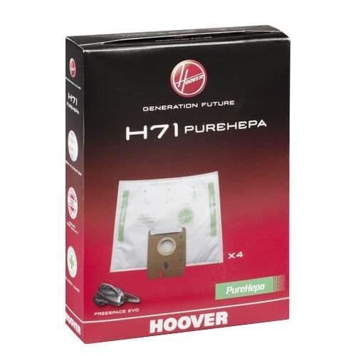 Hoover H71 EPA mikrofiberpåse - HEPA-filtrering och rent förslutningssystem - 4 stycken