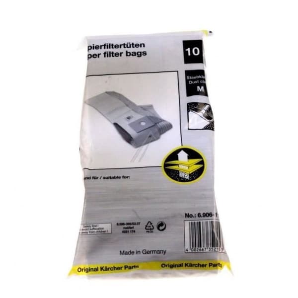 PÅSE MED PÅSAR (X10) FÖR KARCHER DAMSSUGAR - BVMPIECES