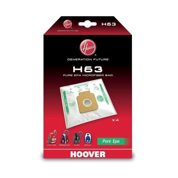 Hoover H63 Purehepa 4 Freespace dammsugarpåsar - 3663774033901