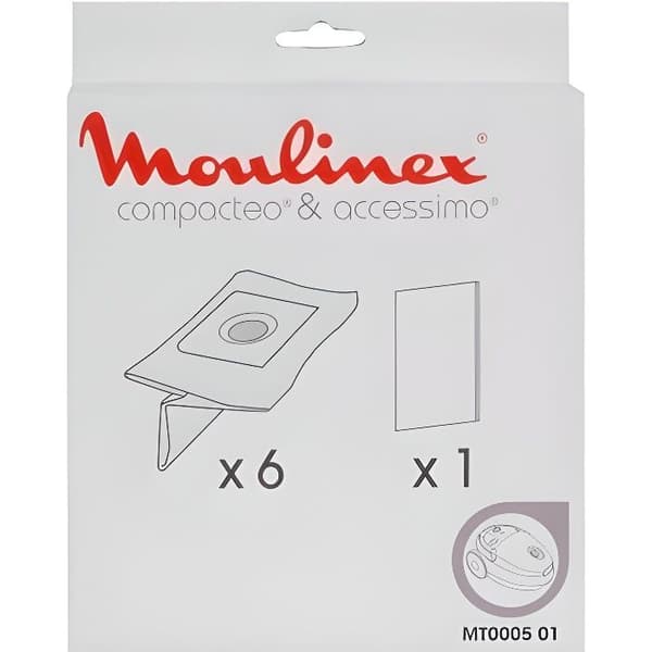 Säck för dammsugare - MOULINEX - Moulinex - Förpackning med 7 säckar - Papper
