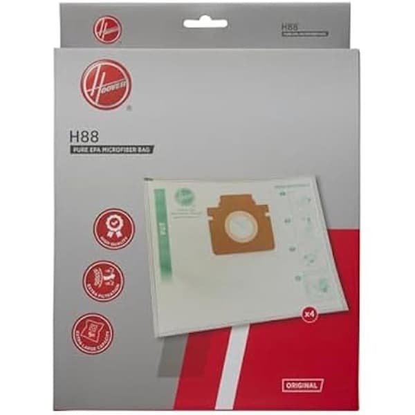 Säckar XL för Dammsugare - HOOVER - H88 - Mikrofiber - Pure EPA - Anti-Lukt