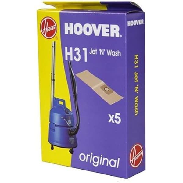 Dammsugarpåsar - HOOVER - H31 - Paket med 5 - Papper - Lång livslängd