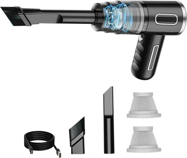 Auton Pölynimuri 29000Pa - Langaton & 2xSuodatin | USB-lataus 28W - CE-hyväksytty