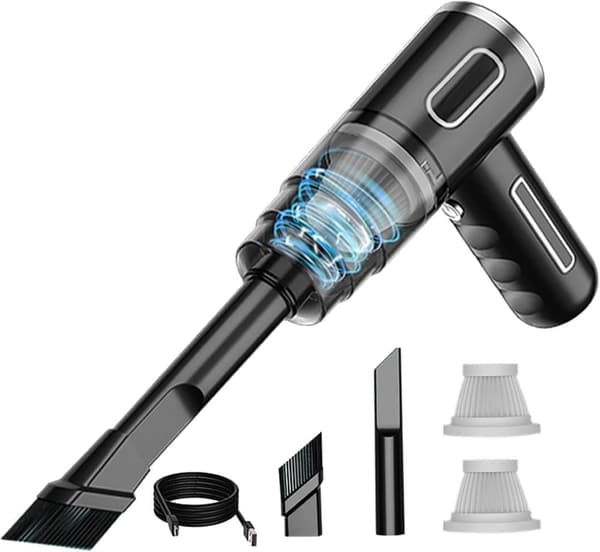 Auton Pölynimuri 29000Pa - Langaton & 2xSuodatin | USB-lataus 28W - CE-hyväksytty