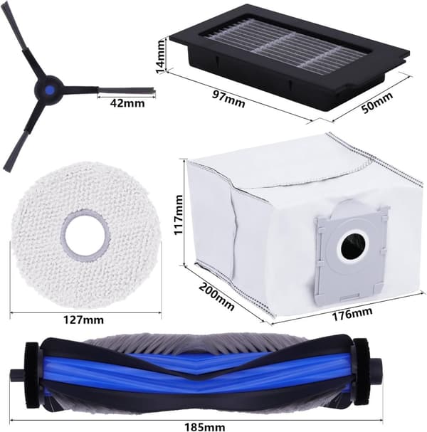 INF Ecovacs T50 Pro Omni -varaosasarja