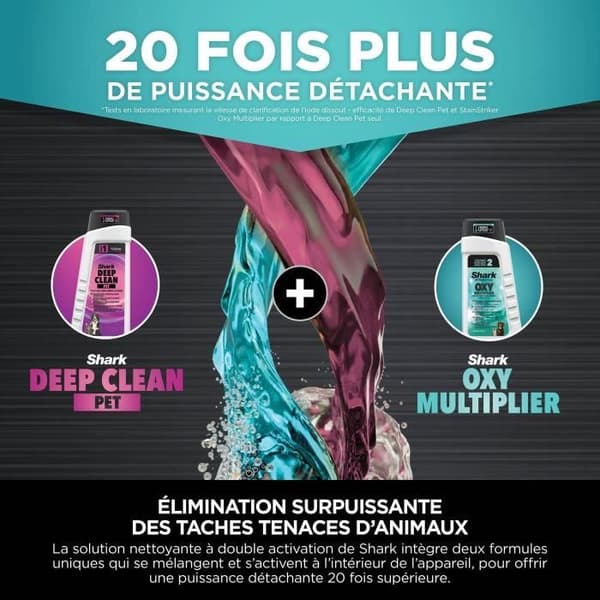 Pack av rengöringslösningar SHARK StainStriker Pet - 946 ml/473 ml
