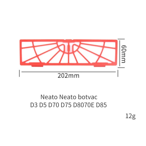 HEPA-filter til Neato Botvac robotstøvsuger 202 × 60 mm - 6-pak