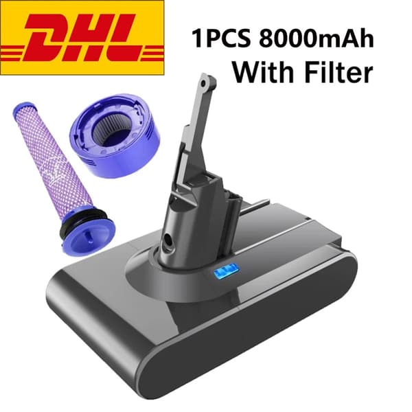 Ersättning för V8, hög kapacitet, pålitlig typ,21.6V, 8000mAh Set 2