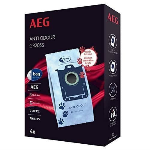 AEG GR206S Set med 4 plastdammsugarpåsar för AEG UltraSilencer, ClassicSilence, SilentPerformer, VX4, VX6, VX7, VX8