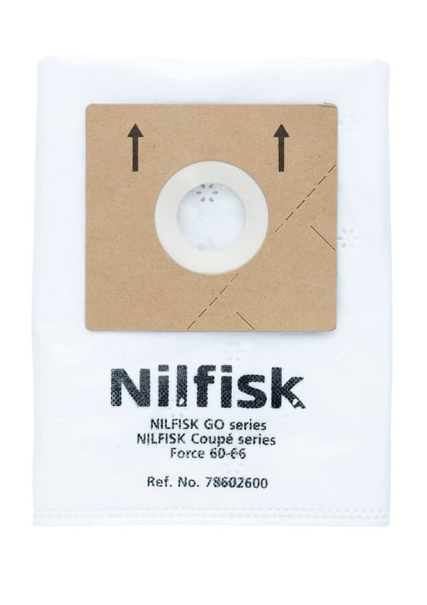 Set med 5 ersättningspåsar - Nilfisk - For Vacuum Cleaner One, Compact, Go, Coupe - 2,1 L