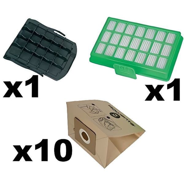 Accessoar Dammsugare - ROWENTA - RO23xx - 10 Papperssäckar - 1 Högeffektiv Filter - Kompatibel med Power Space