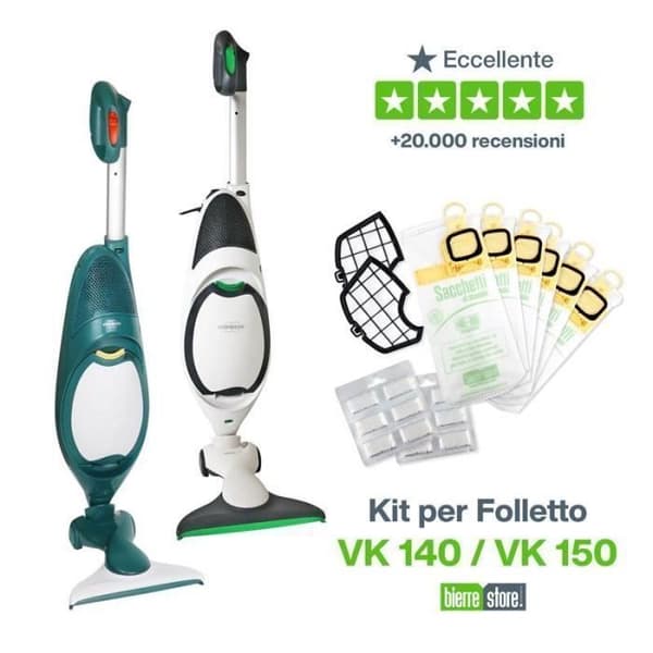VK 140 VAKUUMPÅS VK 150 GLUTINKIT MED PÅSAR, PARFYMER OCH FILTER V