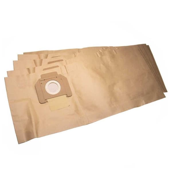 vhbw 5x Påsar kompatibla med Nilfisk Alto Attix 30, 30-01, 30-11, 30-21, 350, 350-01, 360, 360-11, 360-21 dammsugare - papper, 66cm