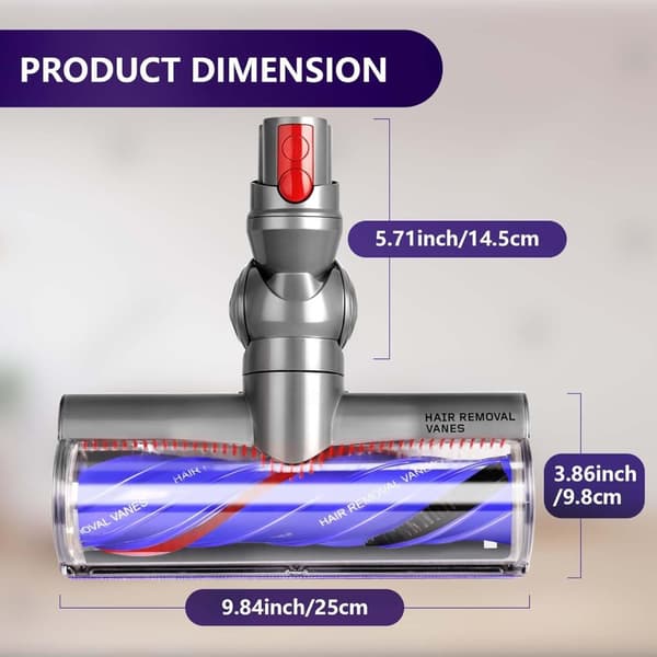 INF Trasselfritt borsthuvud för Dyson V12 Detect Slim dammsugare