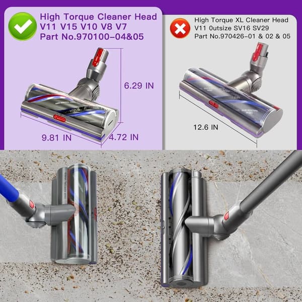 INF Uppgraderad Motorhead Rengöringshuvud för Dyson V10 Dammsugare