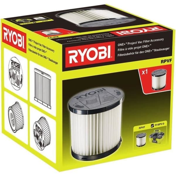 RYOBI HEPA-filter H12 avtagbart och tvättbart för R18PV