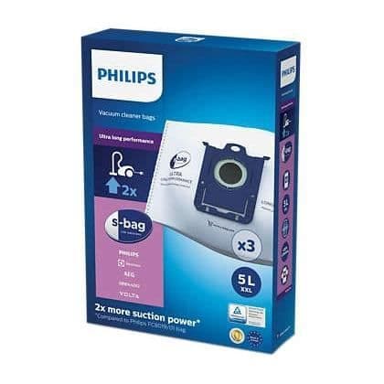 Dammsugartillbehör - PHILIPS FC8027/01 Högkvalitativa 5-liters S-bag-påsar - 3-pack