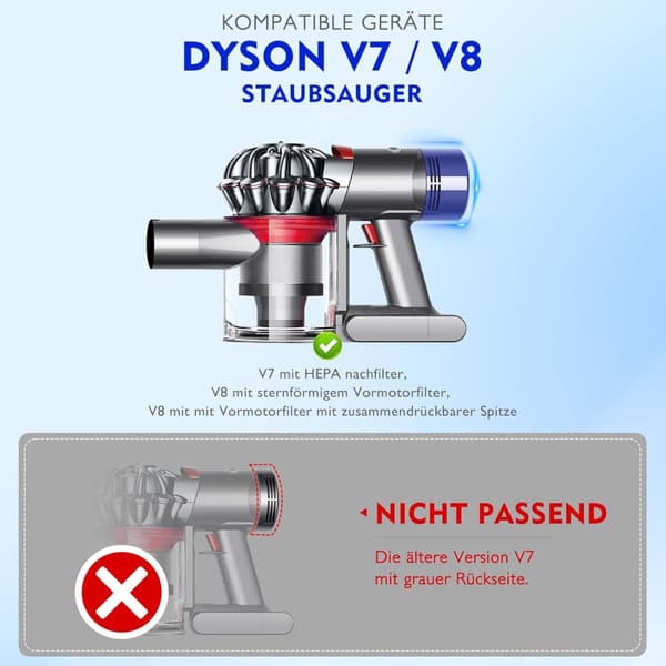 INF Dyson V8 Dam Behållare med Filterbyte