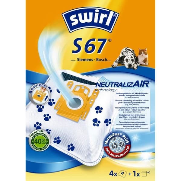 Swirl 2027285 Säck för Dammsugare S67 Neutralisera Luft - 202614