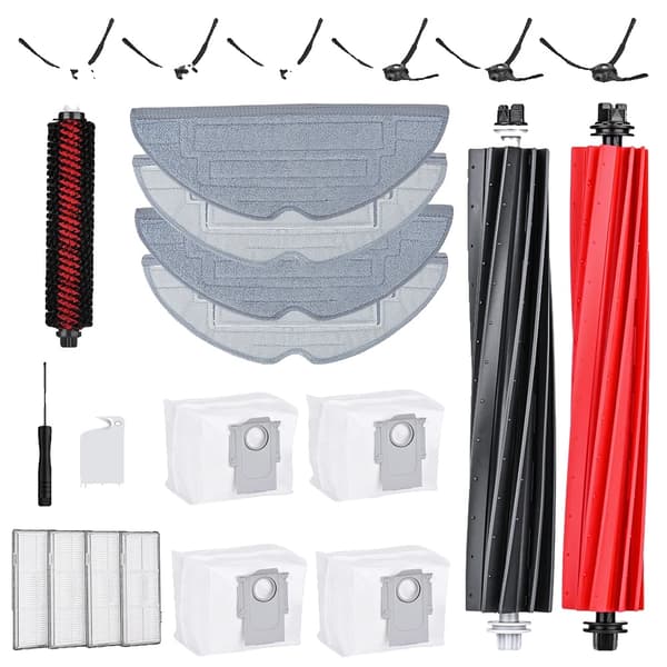 Filter Mop Cloth för Roborock S8 Pro Ultra, Omfattande Ersättningskit, Hållbara Gummikomponenter, Tvättbara Mikrofiberdukar