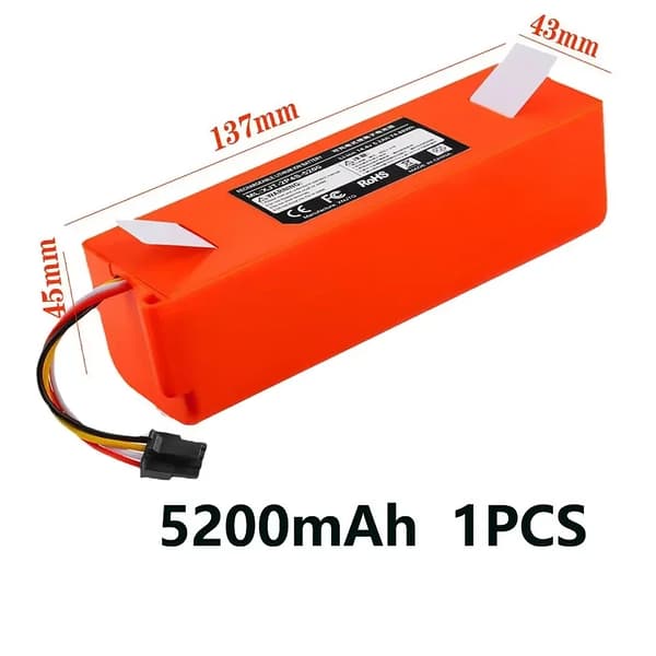 Ersättningsbatteri för robotdammsugare, 14.4V, Li-Ion,5200mAh