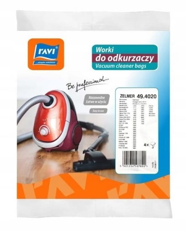 Pölynimurin pussit kuitukankaasta 4 kpl Zelmer 49.4020