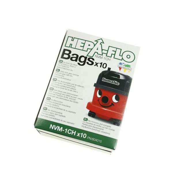 Dammsugarpåsar - Numatic - HEPA Flo - 10 stycken - Kompatibla med Henry, Hetty, Harry, NQS250