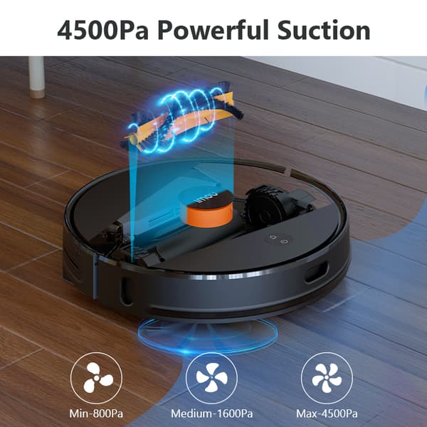 Robotdammsugare, 4500Pa sugkraft, 6400mAh batteri, LiDAR-navigering.,L11 PRO MAX, EU
