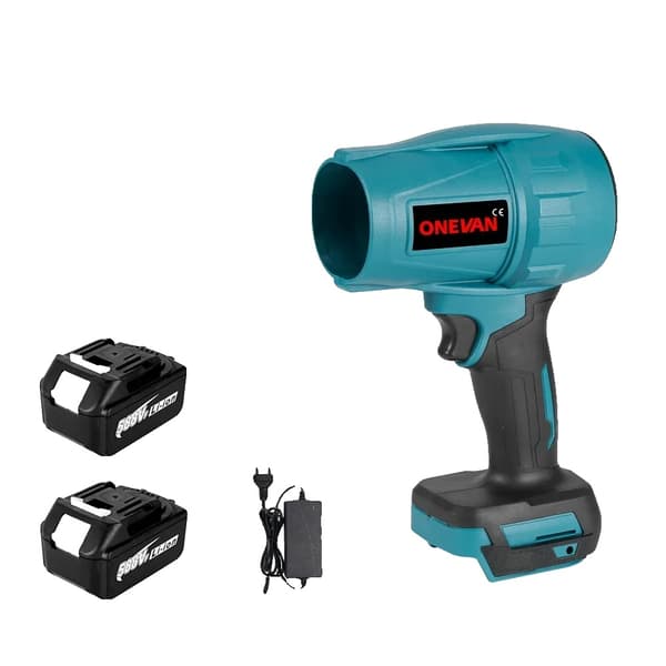 Børsteløs turbojetblæser, 2000W effekt, 200 m/s vindhastighed,2 Batteri Sæt