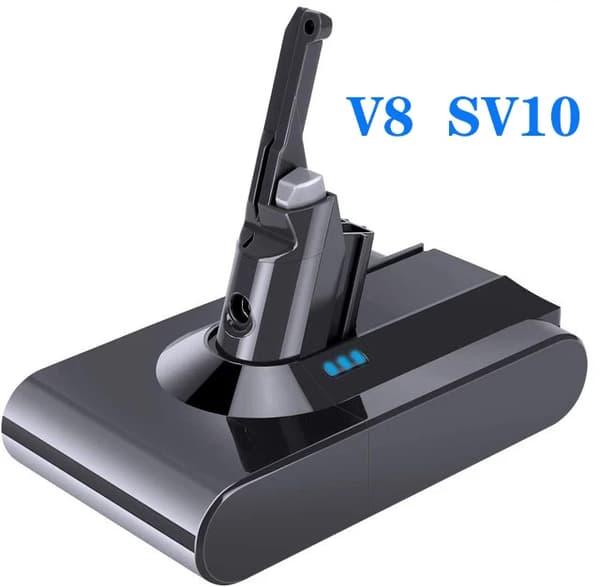 Ersättningsbatteri, 6000mAh kapacitet, kompatibelt med Dyson V7 V8 V10 V6, v8 sv10 batteri