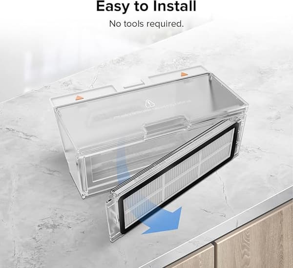 OBOSOE 4-Pack Tvättbart HEPA-filter– Passar C1, E2, E3, E4, E5, S4, S5 Max, S6, S6 Pure, S6 MaxV & Q5 – Hög effektivitet