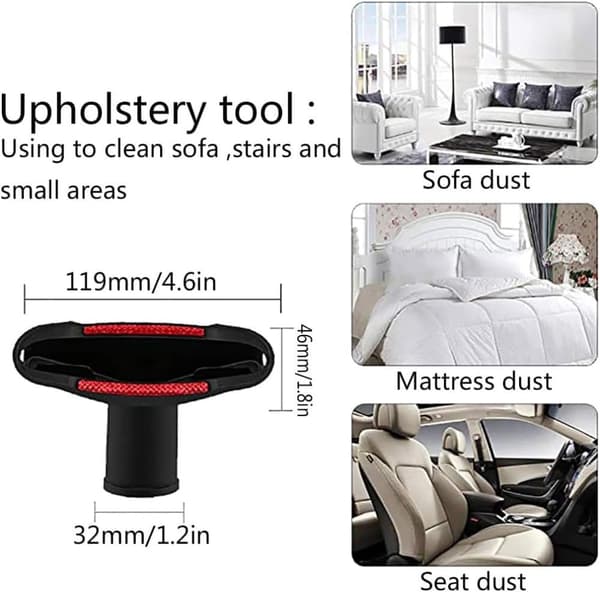 OBOSOE 6-Pack Dammsugarmunstycke – Universalt Tillbehör för Dammsugare, Passar de Flesta Modeller