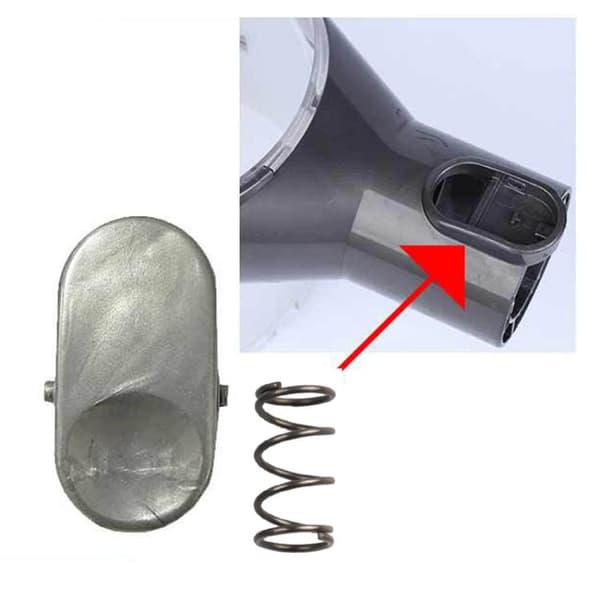 Öppningsknapp med fjäder till Dyson V6/DC Dammbehållare - Grå