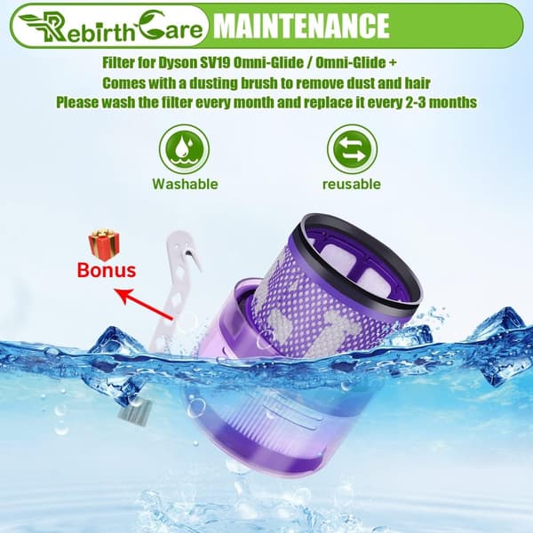 INF Violetti ABS-suodatin Dyson Omni-Glide/SV19 -imurille