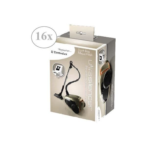 Säck med dammsugare ELECTROLUX MEGA PACK S-BAG UMP3 - 16 säckar - Syntetisk - Kompatibel med Ultrasilencer