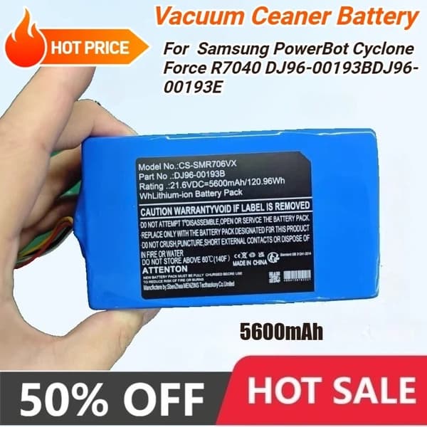 Robotdammsugarbatteri, 21.6V, uppladdningsbart,5600mAh 1Pcs Batteri