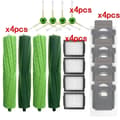 Pikkukuva 2 / 2: Hepa-suodatin ja sivuharjasetti, yhteensopiva iRobot Roomba E5, E6, E7, I7, I7+, I6, I8, I3, J7, 16 kappaletta,16PCS SET A