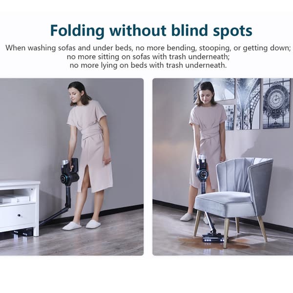 Trådløs støvsuger, sammenklappeligt design, smart støvsensor, tre-lags filtrering,F10, EU