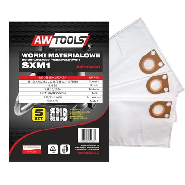 AWTOOLS MIKROKUITUPUSSIT SXM1 5 kpl:n sarja GAS 50 / STARMIX