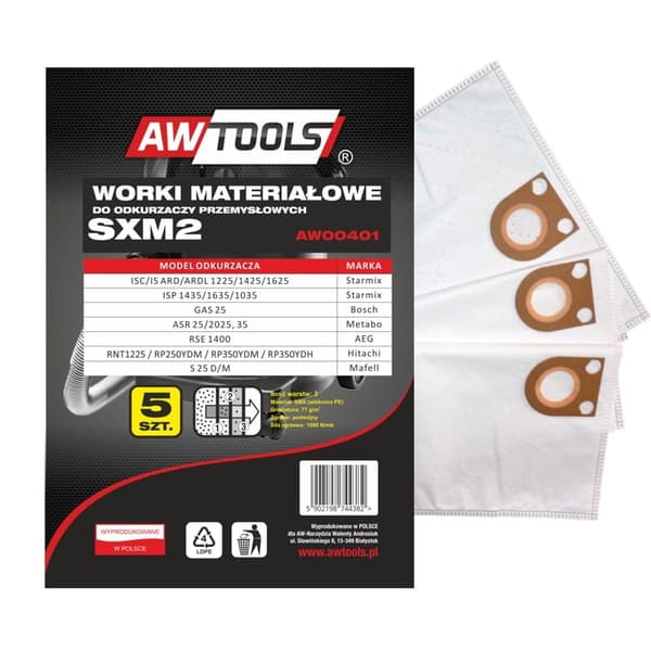 AWTOOLS MIKROKUITUPUSSIT 5 kpl:n sarja. SXM2, GAS 25 / STARMIX